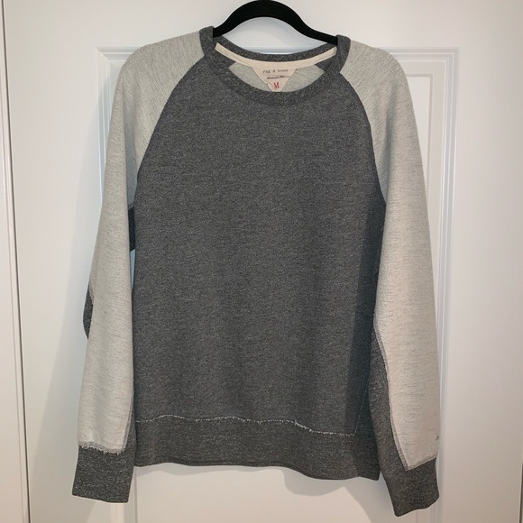 Rag & Bone Terry Colorblock Crewneck Sweatshirt - Picture 3 of 4